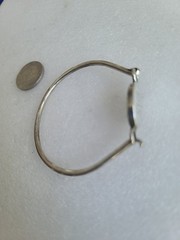 Monogram KBV Vintage Hinged Bangle Bracelet Signed Judith Jack 6 3/4″