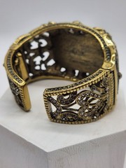 Retired Vintage Heidi Daus Dynasty Bangle Bracelet and Ring Set