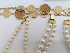 Vtg Costume Jewelry Necklace Signed Lot Faux Pearl Rhinestone Napier Monet Coro