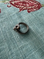 VTG Sterling Silver 925 Abstract Modernist Ring 6.5-6.75