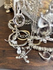 Mystery Jewelry Silver And Gold Tone Modern And Vintage 25 Plus Piece