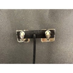 Vintage Gold Screw‑Back Earrings – Geometric Leaf & Bar Mid‑Century Design