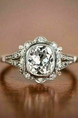 Art Deco 2.30 Ct White Diamond Antique Vintage Wedding Ring 925 Sterling Silver