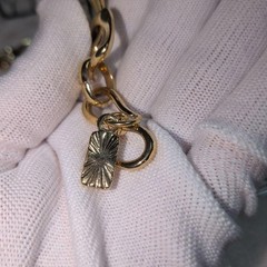 Yves Saint Laurent YSL Chain Necklace Gold Tone Chunky Vintage