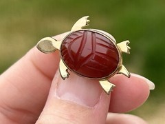 UNIQUE Vintage Gold Filled Brooch Lot ALL SIGNED Winard, WRE, JMS Feather TURTLE