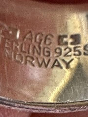 A.G. Ecker Anna Greta Sterling Silver Jester Crown Ring Norway 1960s-70s Vtg
