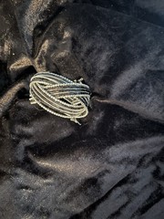 Vintage Black & Silver Braided Bracelet