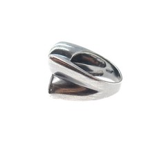 N&D ONDERDONK 925 Sterling Silver Vintage Modernist X Oxidized Ring Size 6.75