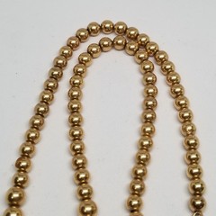 FA9637 Vintage Gold Filled Smooth Ball Beaded 16″ Necklace