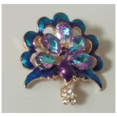 Vintage Style Peacock Bird Rhinestone Crystal Cyan Bird Brooch Pin Pendant Gift