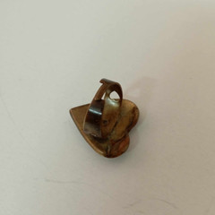 Antique Brass Heart Shape Ring – Coral and Lapis Lazuli Stone Unique Jewelry