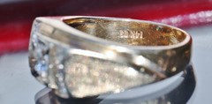 14k yellow gold ring 0.76ct diamond sz 9.25 handmade 1920’s antique 7.6gr N2389A