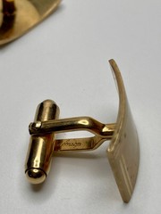 Vintage Anson 12K Gold Filled Brushed Finish Rectangular Cufflinks