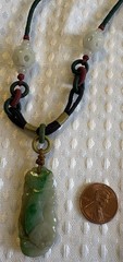 5pc LOT~ASIAN inspired JADE, Gemstone,etc~ Pendant NECKLACES & 1 BRACELET