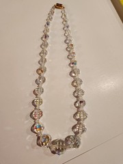 Austrian Aurora Borealis Graduated Crystal Necklace