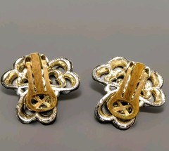 Vintage 3 Piece Set Brooch And Clip-On Earrings Aurora Borealis Rhinestones