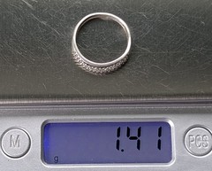 Vintage ring sterling silver 925 Size 6.5 Weight 1.41 g. Eternity Band.