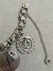 1960’s Vintage Sterling Silver Charm Bracelet Anniversary Birthday Wedding