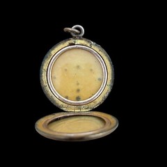 Antique Victorian 1880s Rhinestone Gold Filled Photo Locket Monogram “C” W&H Co