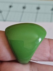 Vintage Retro Style Green Lucite Plastic Some Ring Size 9