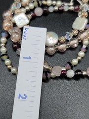 Lot Of 4 Vintage Glass Beaded Multicolored 7.5″ Bracelets Toggle Clasp