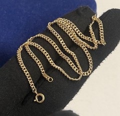 Elegant 2.6mm Gold Filled Necklace 16” Cuban Curb Link GF VTG EDWARDIAN 5.5g