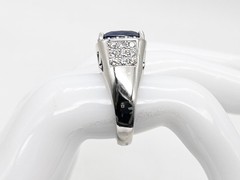 Designer $20,000 11.50ct D BLOCK Natural Tanzanite Diamond Platinum Ring 23g