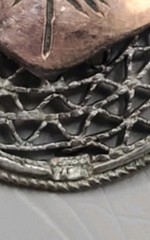 800 Silver Arabic Marked Egyptian Storyteller Filigree Panel Link Necklace