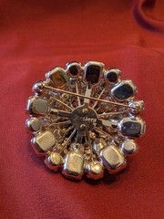 Vintage Large Eisenberg 7 tier Crystal / Glass Brooch