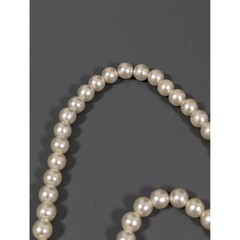 Vintage Faux Pearl Graduated Bead Necklace Double Hook Clasp 26in Retro