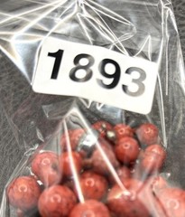 Vintage Red Glass Crackle Bead Necklace Box Clasp Hand Knotted Silver Tone
