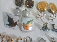 Vintage Clip On earrings and screw on ear rings for non-pierced ears 17 pair lot