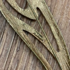 Monet Vintage Abstract Modernist Gold Tone Brooch