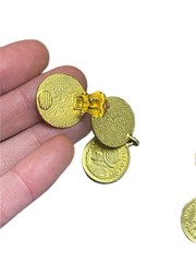MaryBee Jewelry Vintage Feux Coin Earrings Currency Jewelry Gold Tone