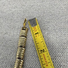 Vintage Necklace Chunky Gold Tone Black Acrylic Disk Adjustable Length Y2K Retro