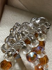 Vintage * Signed HOBE’ * Brilliant Austrian A B CRYSTAL * 5-Strand Necklace