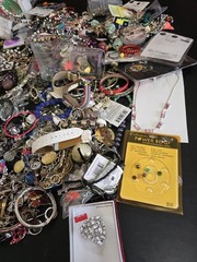 15 lb NECKLACES BRACELETS EARRINGS Costume Jewelry Box Bulk Resale Holiday MIX