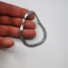 Vintage 925 Sterling Silver Bracelet Handmade 9.71g 7.68″ (19.5cm) Wide 0.24″