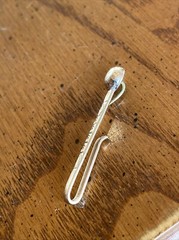 Antique Gold Plate pat’d oct 4th 1887 Bar Clip Hook Slide Clasp Pocket Shirt Tie