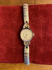 Vintage Benrus Women’s Watch Diamond AccentsStretch Windup RUNS 2490 550 Ladies