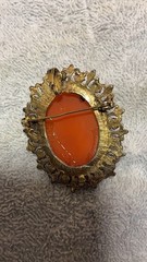 Antiqued Swarovski Broach or Pendant Vintage Cameo