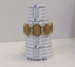 2 Retro Gold Tone Link Stretch Bracelet MCM Quiet Luxury Retroglam Careerchic