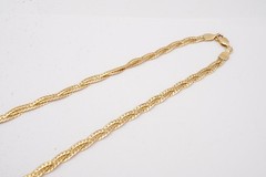 Vintage Gold Filled Braided Necklace 17.75″