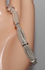 Vintage Sterling Silver Italy Twist Bracelet 16 grams 7.5 inches