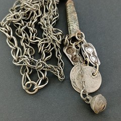 Vintage Tribal Ottoman Coin Necklace Ethnic Boho Statement Lariat Long Fringe