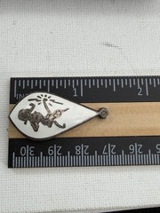 Vintage Sterling Silver White Nielloware Makkala Goddess Of Lightening Pendant