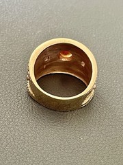 10KT Yellow Gold 0.80CT Citrine & 0.25CTW Diamond Ring. Size 7(B42)