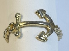 Vintage 925 Anchor Rope Ring Size 6 3/4