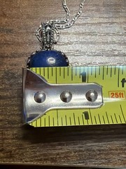 Vintage 925 Sterling Silver Lapis Lazuli Pendant Necklace 18″ Excellent Cond.