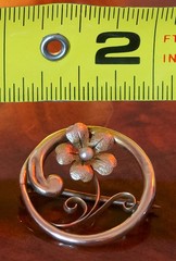Antique 5 Leaf Clover Brooch 9ct Gold Seed Pearl Edwardian Lucky Charm #12878